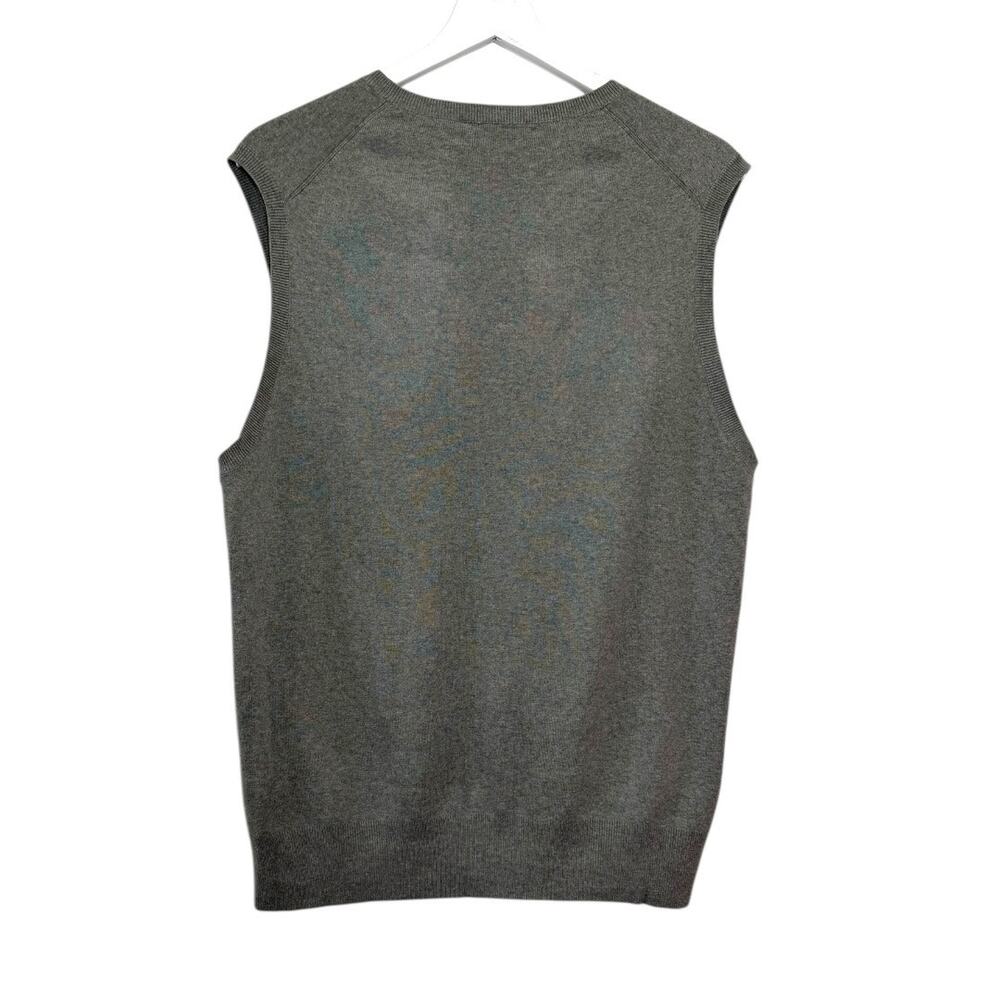 Polo Ralph Lauren Gray Pima Cotton Sweater Vest V-Neck Men’s Size L - Picture 6 of 7